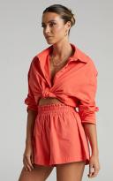 Showpo | Terah High Waisted Short in Oxy Fire Red - 8 (S) | European Summer Outfit