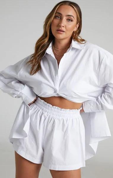Showpo | Terah High Waisted Short in White - 10 (M) | European Summer Outfit