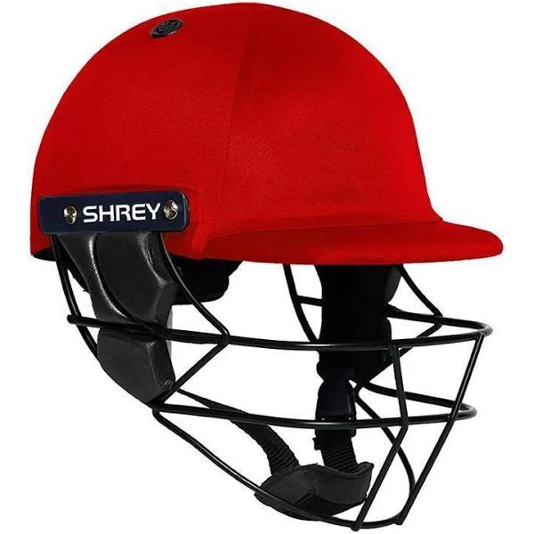 Shrey Armor 2.0 Cricket Helmet - Black Steel - X-Large / Red
