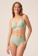 Side Smoothing Soft Cup Wireless Padded Bra, Pale Greenshield / 16A by Naturana