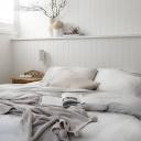 Sienna Living Bamboo Cotton | Silver | Quilt Cover and Fitted Sheet | Double