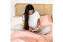 Sienna Living Bamboo Egyptian Cotton Fitted Sheet, Double / Blush