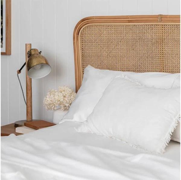Sienna Living Bamboo Egyptian Cotton Fitted Sheet, King Single / White