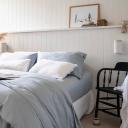 Sienna Living Bamboo Egyptian Cotton Fitted Sheet, Long Single / Pearl Blue