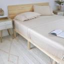 Sienna Living Bamboo Egyptian Cotton Fitted Sheet, Mega King / Sand