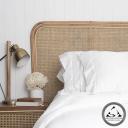 Sienna Living Bamboo Egyptian Cotton Fitted Sheet, Mega Queen / White