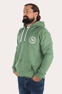 Signature Bull Mens Pullover Hoodie - Cactus Green with White Print XS