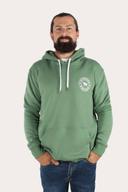 Signature Bull Mens Pullover Hoodie - Cactus Green with White Print XS
