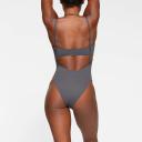 Signature Swim Open Bust One Piece | Gunmetal