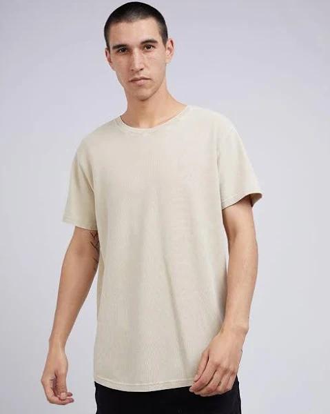 Silent Theory Acid Pique Tee in Sand XL