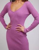 Silent Theory Ladies - Womens Dresses - Marle Knit Dress Plum - at Edge Clothing - Size:14