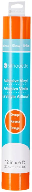 Silhouette 12 inch x 6' Glossy Permanent Vinyl - Orange, White
