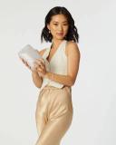 Silver Maxine Clutch Bag