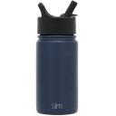 Simple Modern 415 ml Summit Kids Water Bottle With Straw Lid -Travel Hydro Vacuum Insulated Flask Double Wall Liter - 18/8 Stainless Steel -Blush