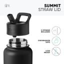 Simple Modern 415 ml Summit Kids Water Bottle With Straw Lid -Travel Hydro Vacuum Insulated Flask Double Wall Liter - 18/8 Stainless Steel -Blush