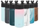 Simple Modern 415ml Summit Kids Water Bottle With Straw Lid - Travel Hydro Vacuum Insulated Flask Double Wall Liter - 18/8 Stainless Steel Ombre: