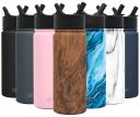 Simple Modern 650ml Summit Water Bottle With Straw Lid - Gifts For Kids Travel Hydro Vacuum Insulated Flask Double Wall Liter - 18/8 Stainless Steel