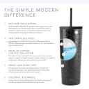 Simple Modern Insulated Tumbler With Lid and Straw | Iced Coffee Cup Reusable Stainless Steel Water Bottle Travel Mug | Gifts For Women Men Her Him