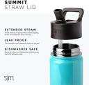 Simple Modern Water Bottle With Straw Lid Vacuum Insulated Stainless Steel Metal Thermos | Reusable Leak Proof Bpa-free Flask For Gym, Travel,