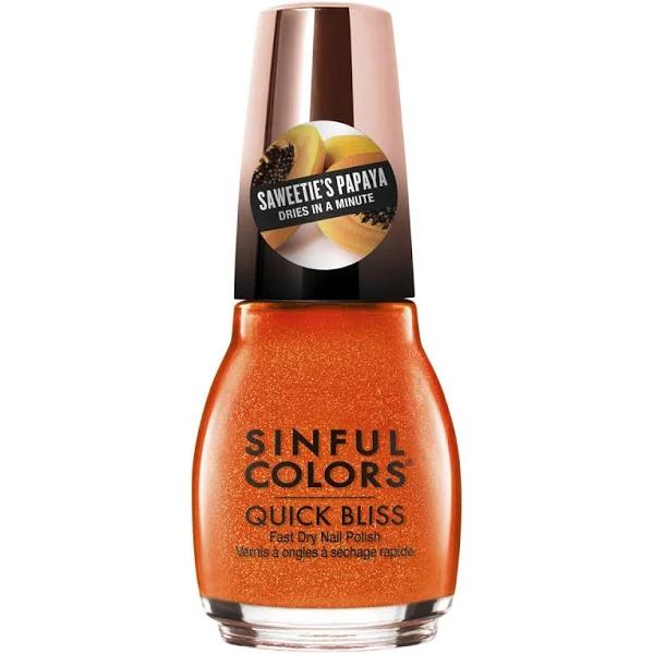 Sinful Colors Quick Bliss Nail Polish Pretty Papaya 15ml