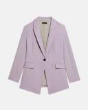 Single-Breasted Blazer in Stretch Wool - Wisteria - 00