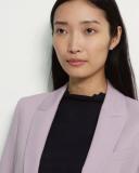 Single-Breasted Blazer in Stretch Wool - Wisteria - 00