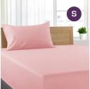 Single Size Hot Pink Color Poly Cotton Fitted Sheet + Pillowcase