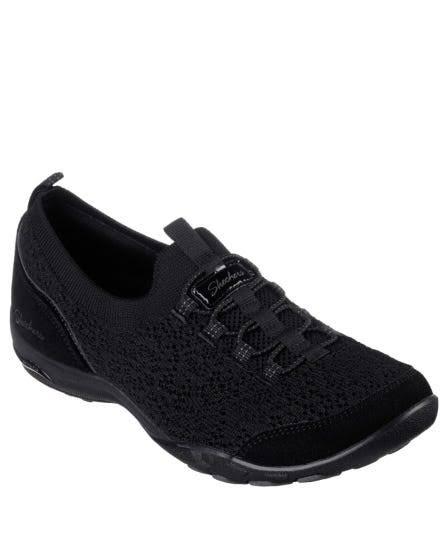 Skechers Arch Fit Comfy Black Fabric Sneakers Black Womens Sneakers Casuals Shoes