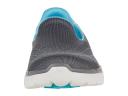 Skechers Go Walk 6 Cosmic Force Charcoal Aqua, Charcoal Aqua / US 8 / Synthetic