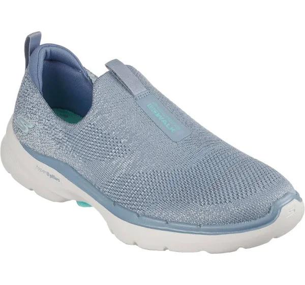 Skechers Go Walk 6 Glimmering - Blue/Turquoise 8.5