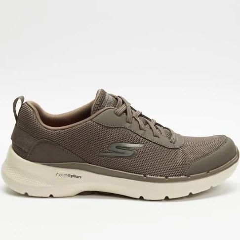 Skechers Go Walk 6 Taupe Mesh Sneakers Taupe Mens Sneakers Casuals Shoes