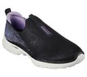 Skechers Gowalk 6 - Glimmering Black Lavender Size 5 Female US | AfterPay Available