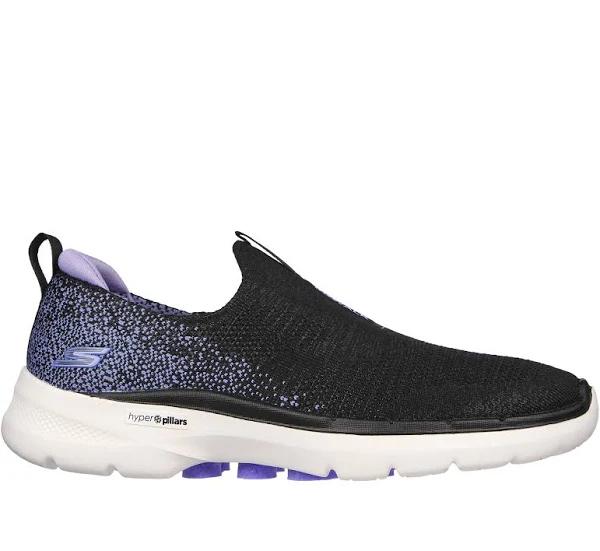 Skechers Gowalk 6 - Glimmering Black Lavender Size 5 Female US | AfterPay Available