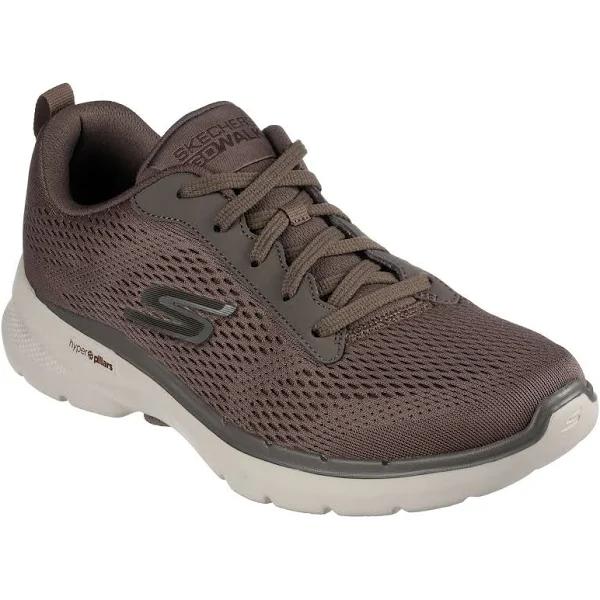 Skechers Mens Go Walk 6 Avalo Trainers - Taupe UK 10