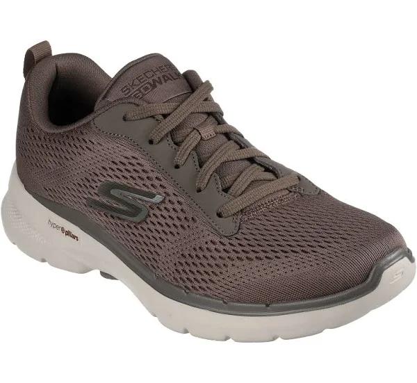 Skechers Mens Go Walk 6 Avalo Trainers - Taupe UK 6