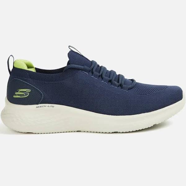 Skechers Skech Navy Lime Knit Sneakers Navy Lime Mens Sneakers Casuals Shoes