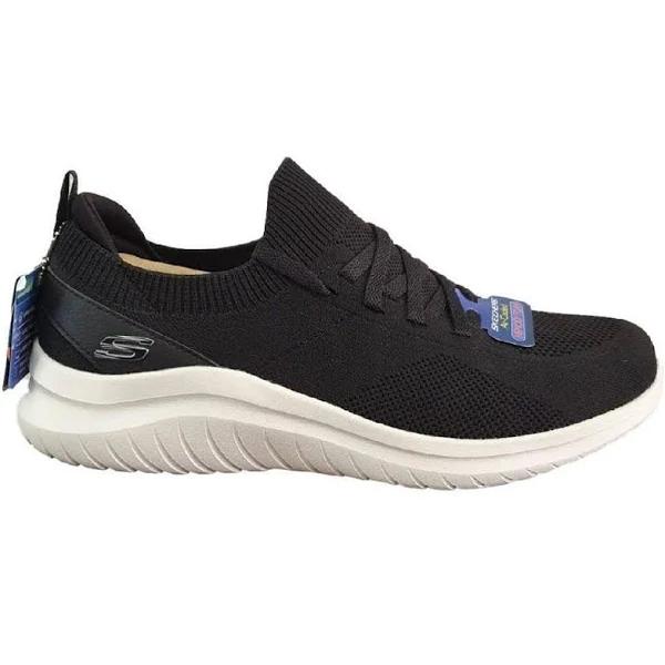 Skechers Ultra Flex 2.0 Black Black White Mens Sneakers Casuals Shoes