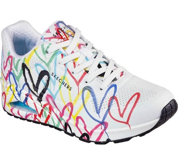 Skechers Uno Spread The Love Goldcrown Design Trainer