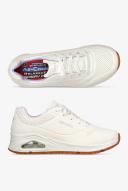 Skechers Women's Sneaker White Work Relaxed Fit Uno Sneaker 8 M