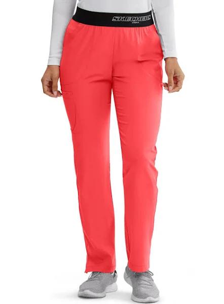 Skechers Women's Vitality Cargo Scrub Pants - XS - Coral Lipstick