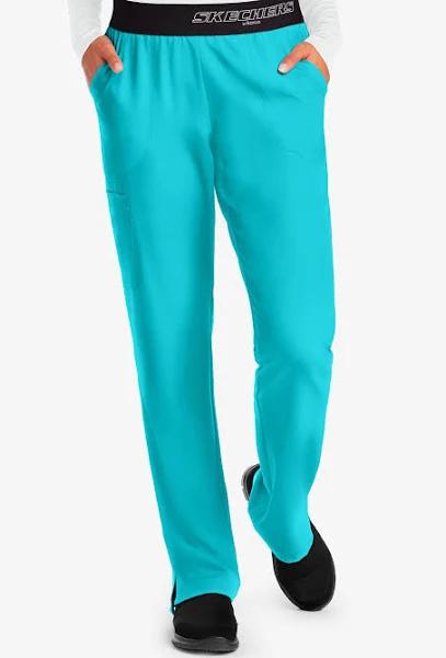 Skechers Women's Vitality Cargo Scrub Pants - XS - Turquoise