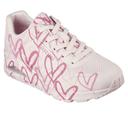 Skechers Womens Spread The Love Lace Up Memory Foam Shoes - Pink - 8.5 US or 25.5 CMS