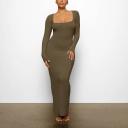 SKIMS Blue Soft Lounge Long Sleeve Maxi Dress