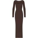 SKIMS Blue Soft Lounge Long Sleeve Maxi Dress