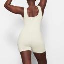 SKIMS off-white Cotton Rib Onesie Jumpsuit