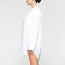 Skims White Poplin Sleep Cotton Button Up Dress
