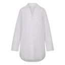 Skims White Poplin Sleep Cotton Button Up Dress