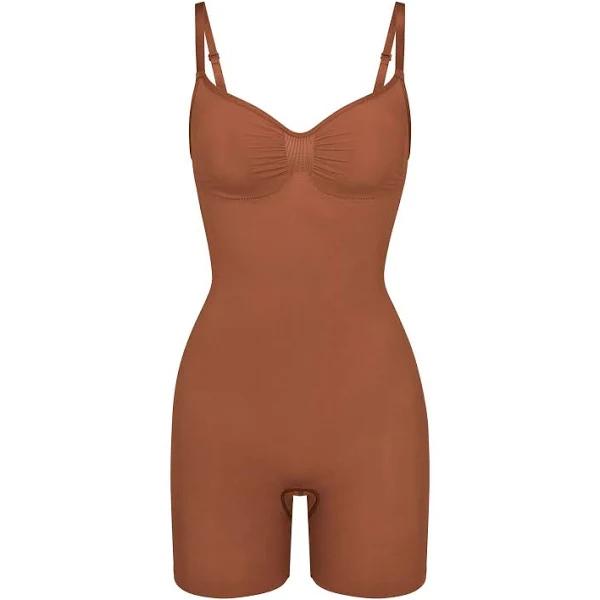 SKIMS Women's Mid Thigh Bodysuit | Bronze | Medium Neutral | Seamless Sculpt | XL | X-Large