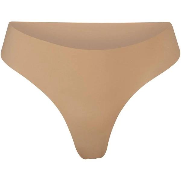 Skims Womens Clay Free Cut Mid-Rise Stretch-woven Thong XXS