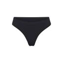 Skims Womens Onyx Free Cut Mid-Rise Stretch-woven Thong S